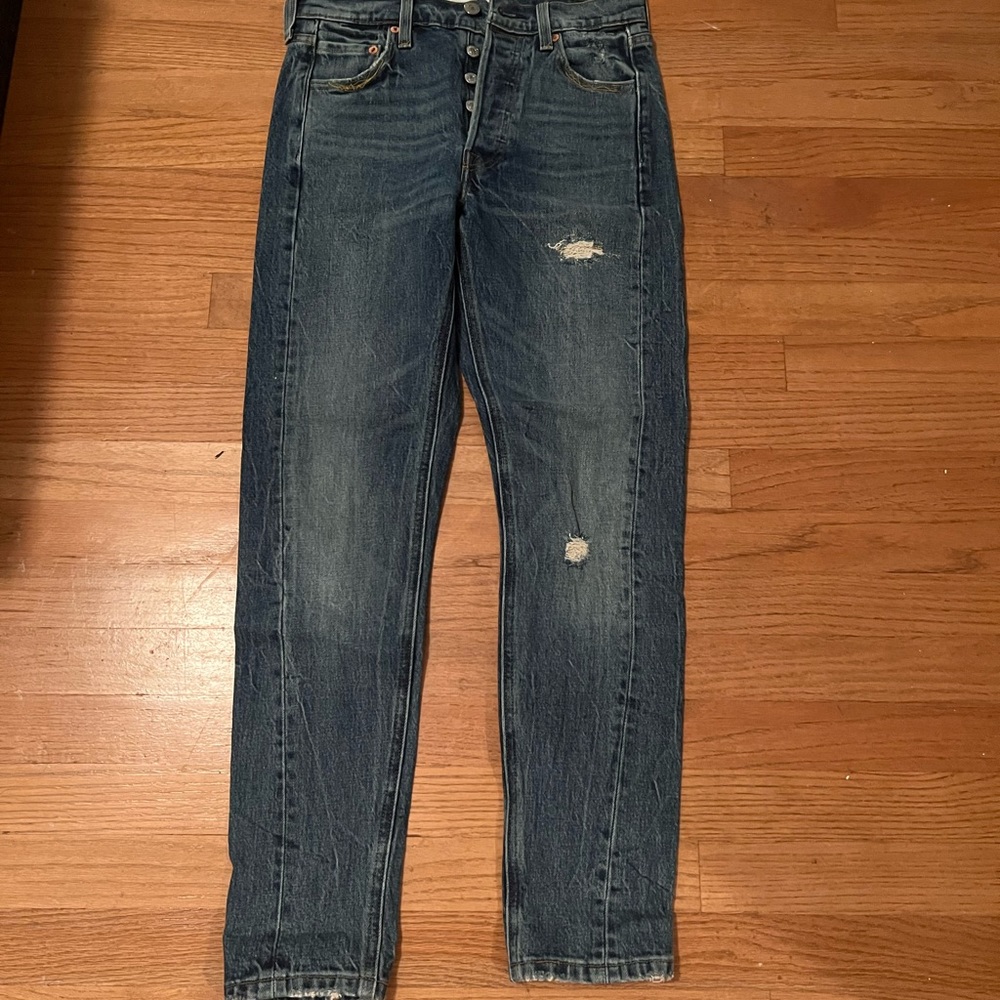Levis altered 501 skinny